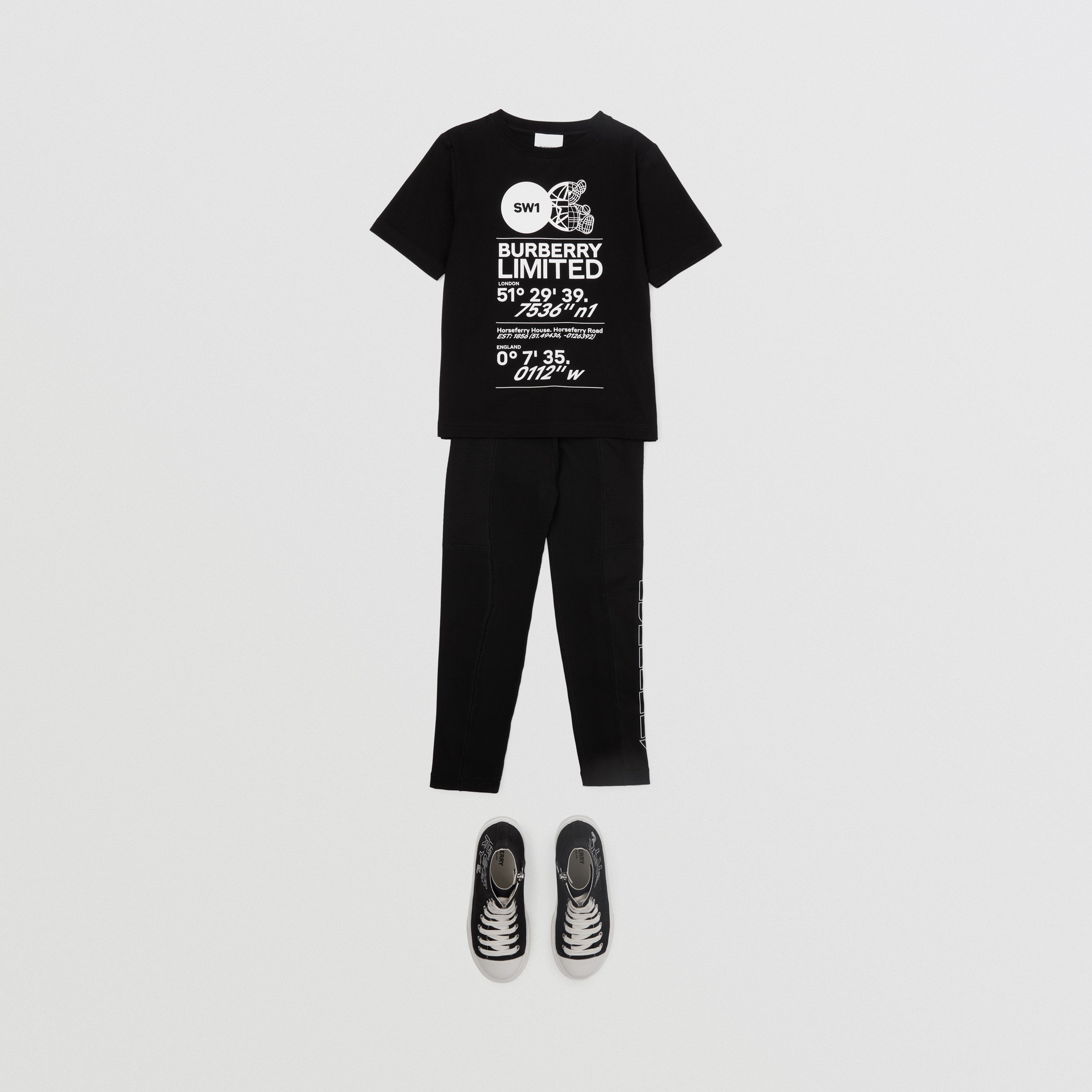 蒙太奇印花棉质 T 恤衫 (黑色) | Burberry® 博柏利官网 - 4