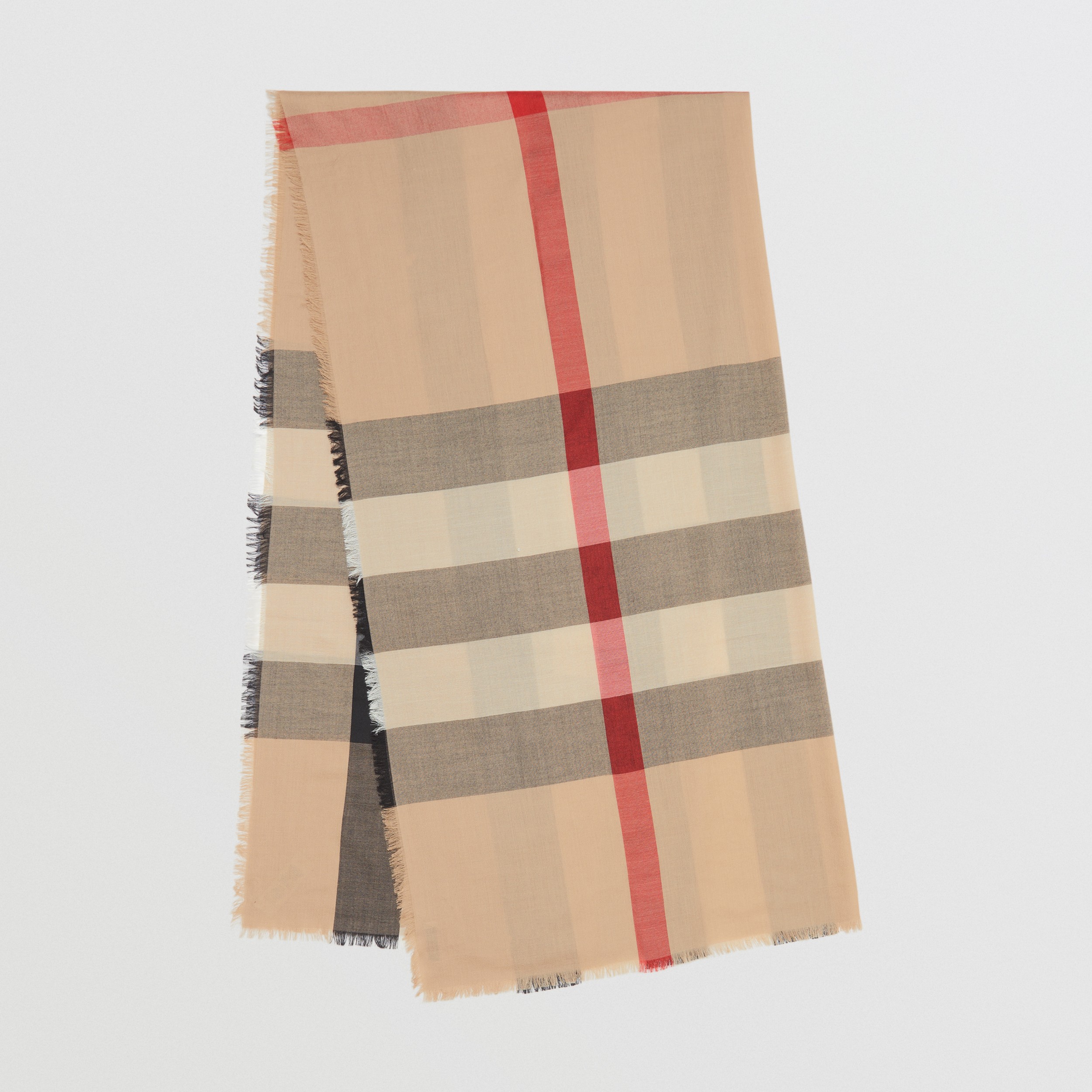 Lightweight Check Cashmere Scarf in Camel | Burberry United States