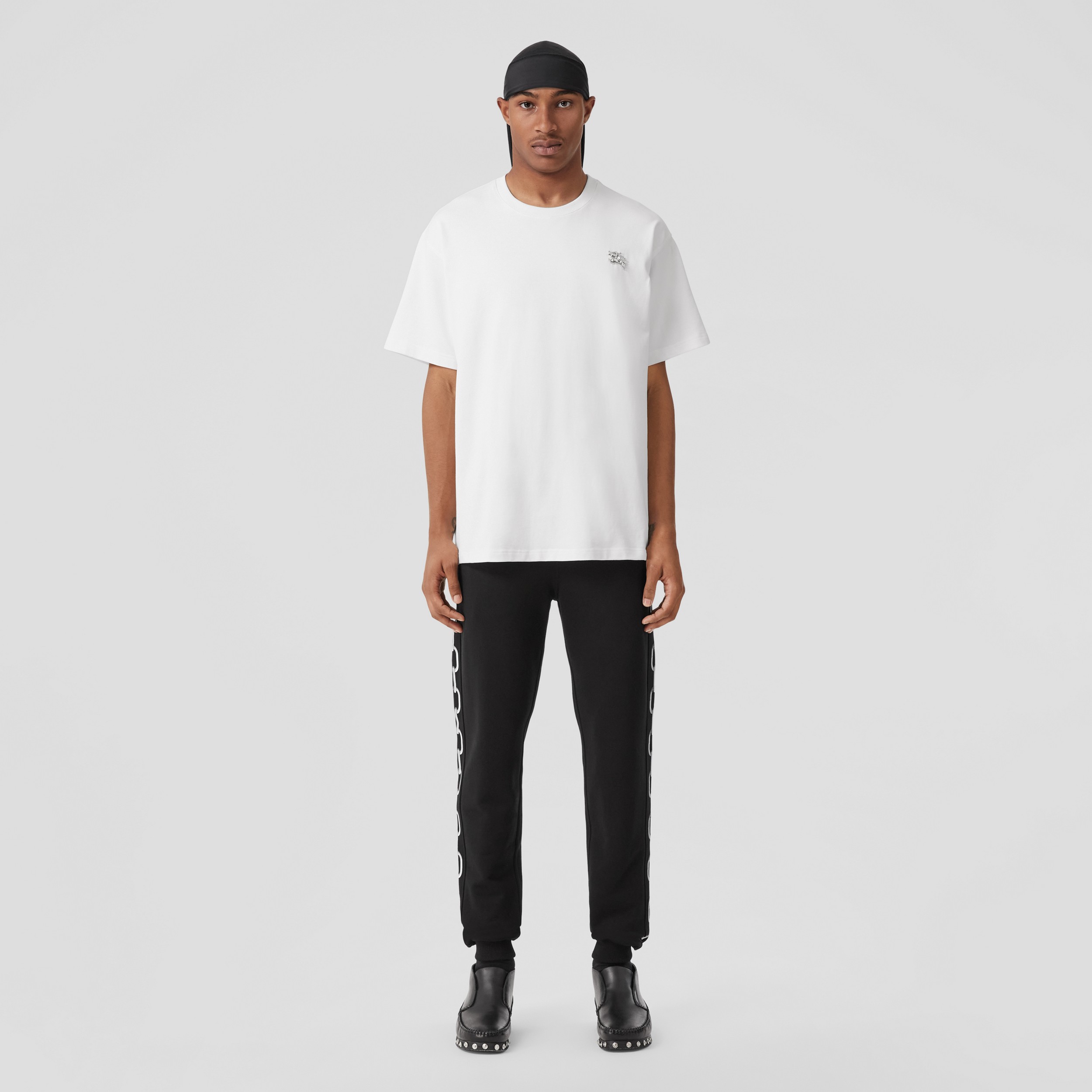 Crystal EKD Cotton Jersey T-shirt in White - Men | Burberry® Official - 1