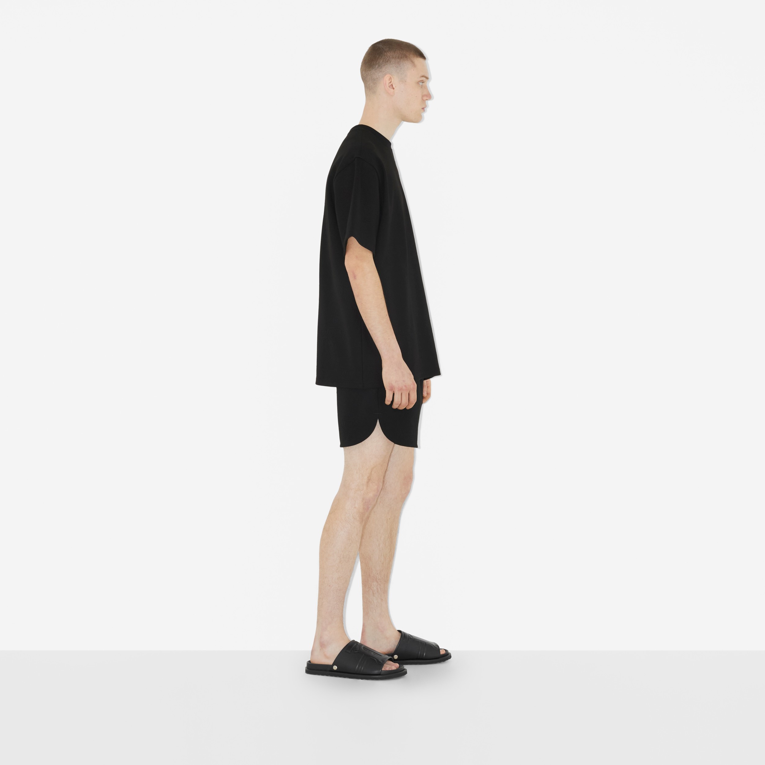 T-Shirt aus technischem Baumwollpiqué mit EKD-Motiven (Schwarz) - Herren | Burberry® - 3