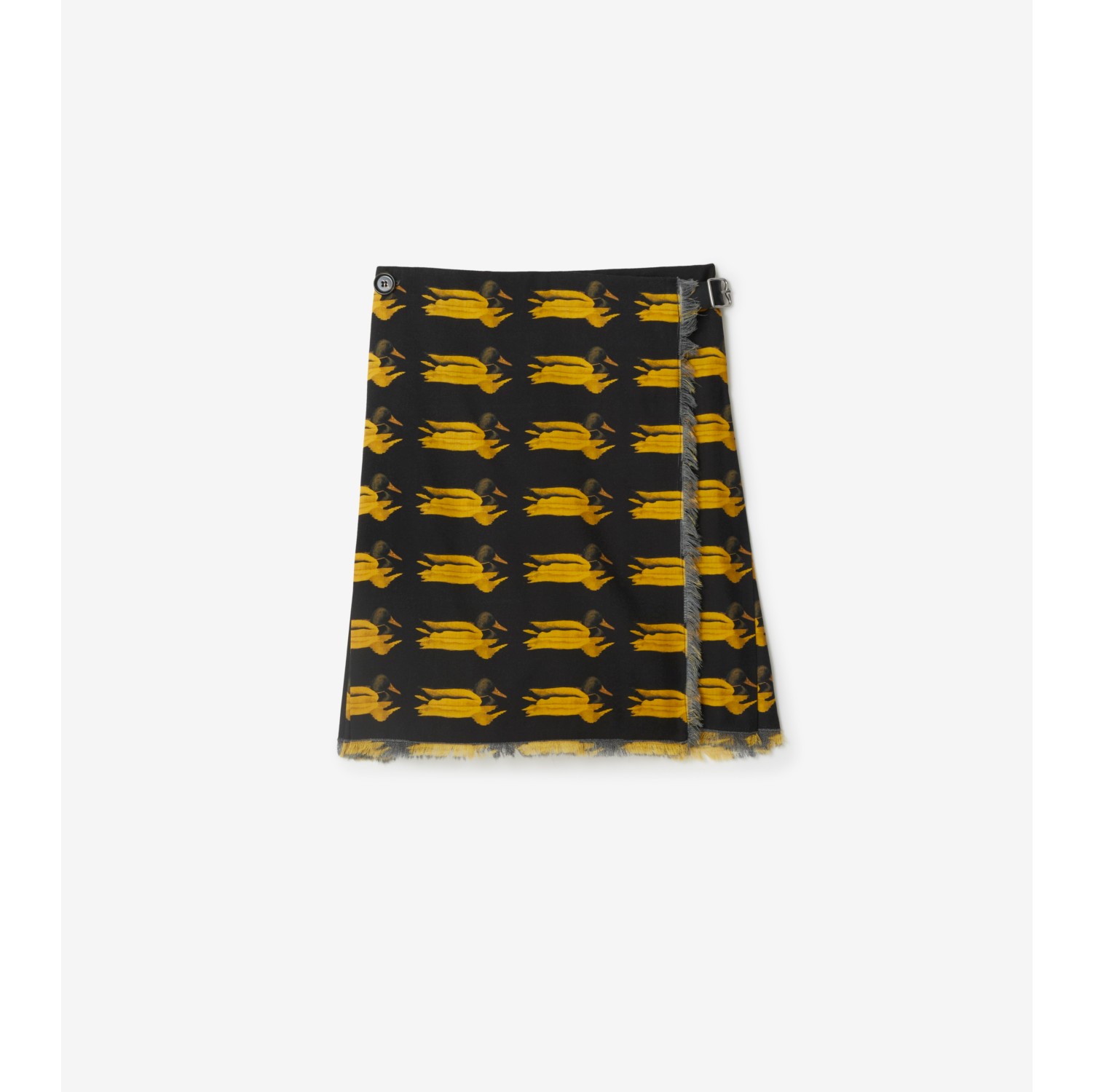 Duck Print Wool Kilt in Pear - Women | Burberry® Official