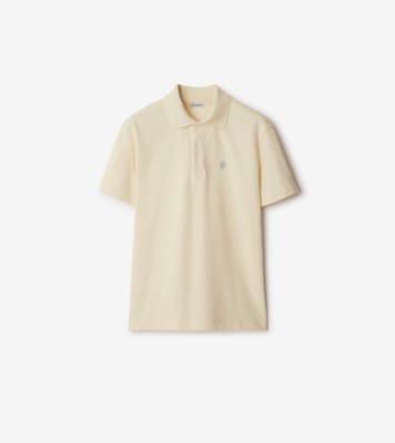 Cotton Polo Shirt in Tundra - Men | Burberry® Official
