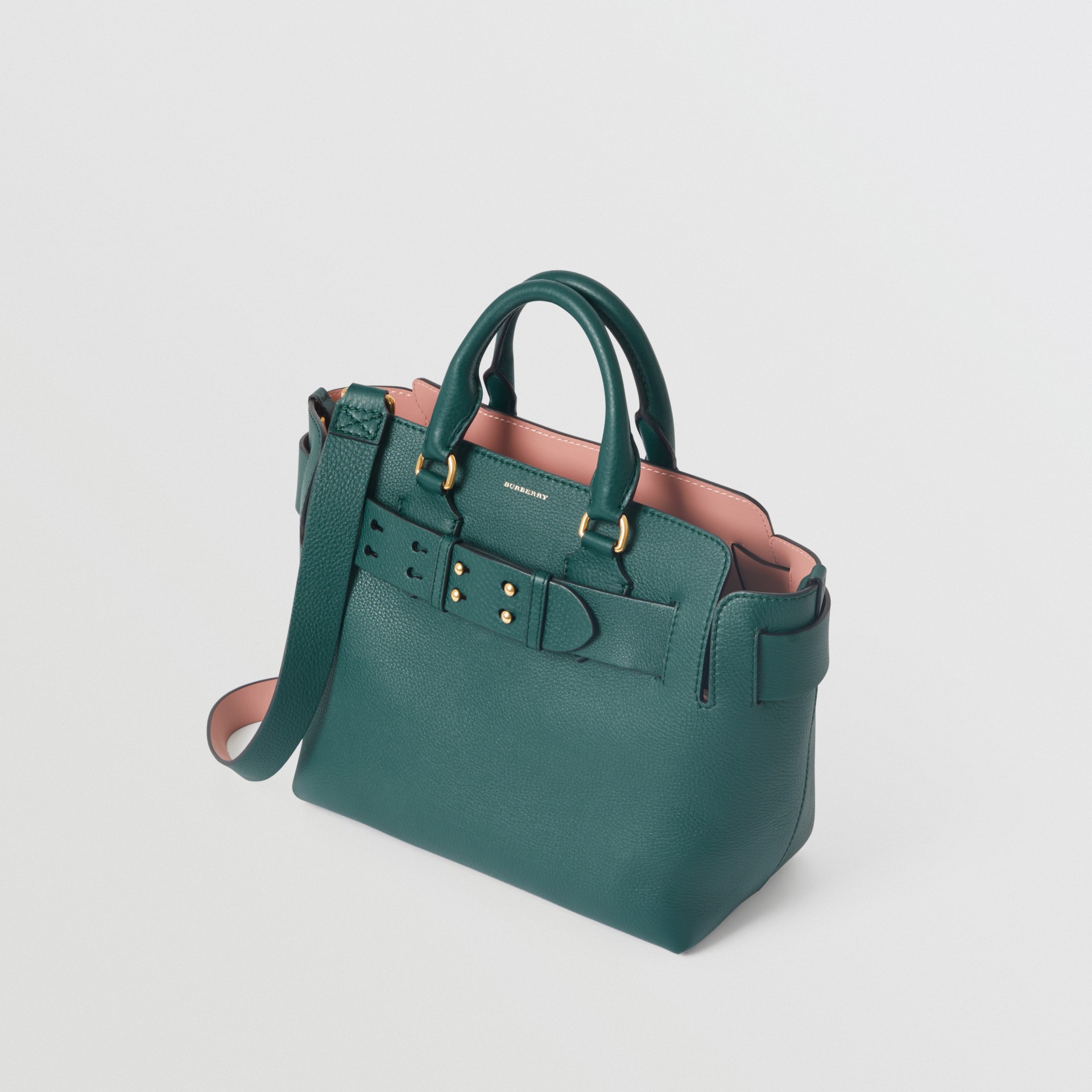 The Small Leather Belt Bag in Dark Cyan Women Burberry United States
