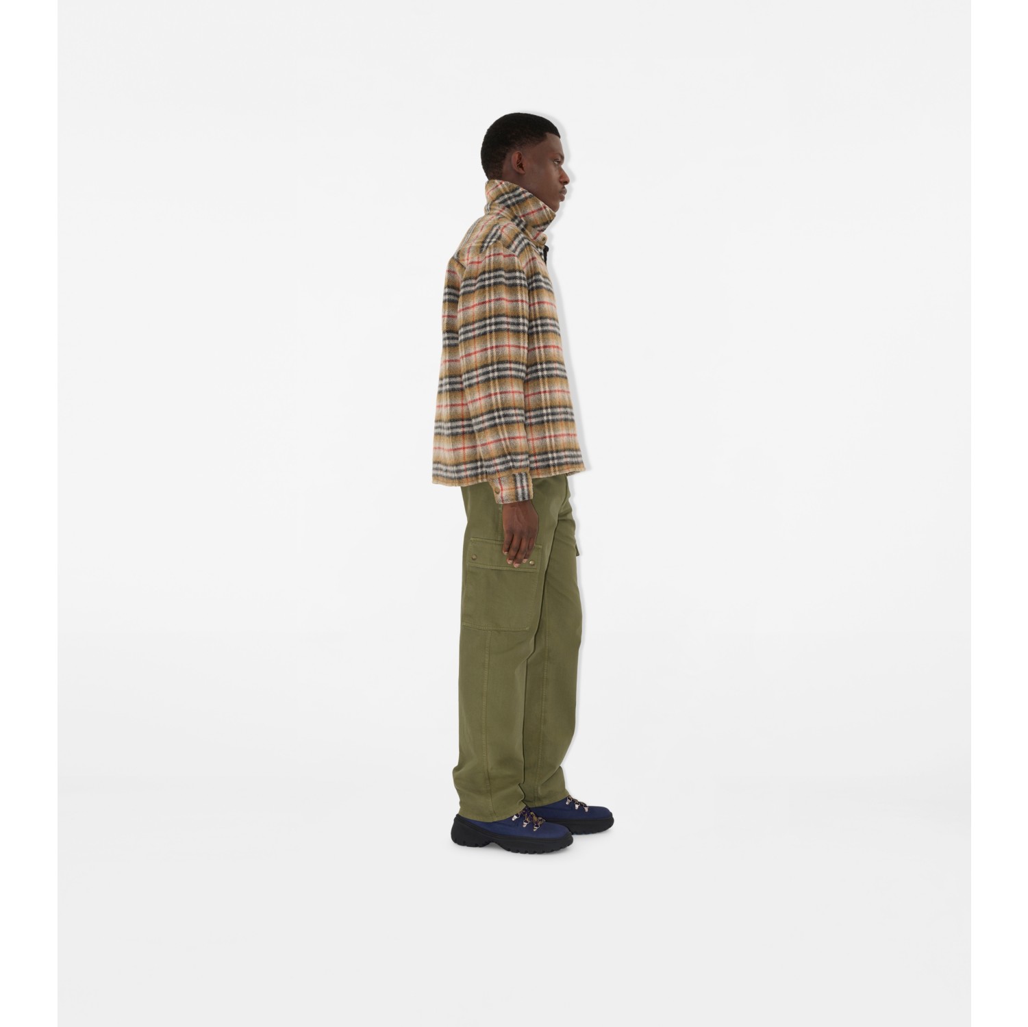 Check Wool Overshirt in Beige - Men | Burberry® Official