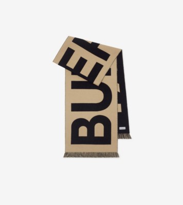 Écharpe en laine à logo (Beige d'archive) | Site officiel Burberry®