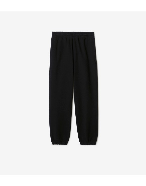 Check Label Cotton Jogging Pants