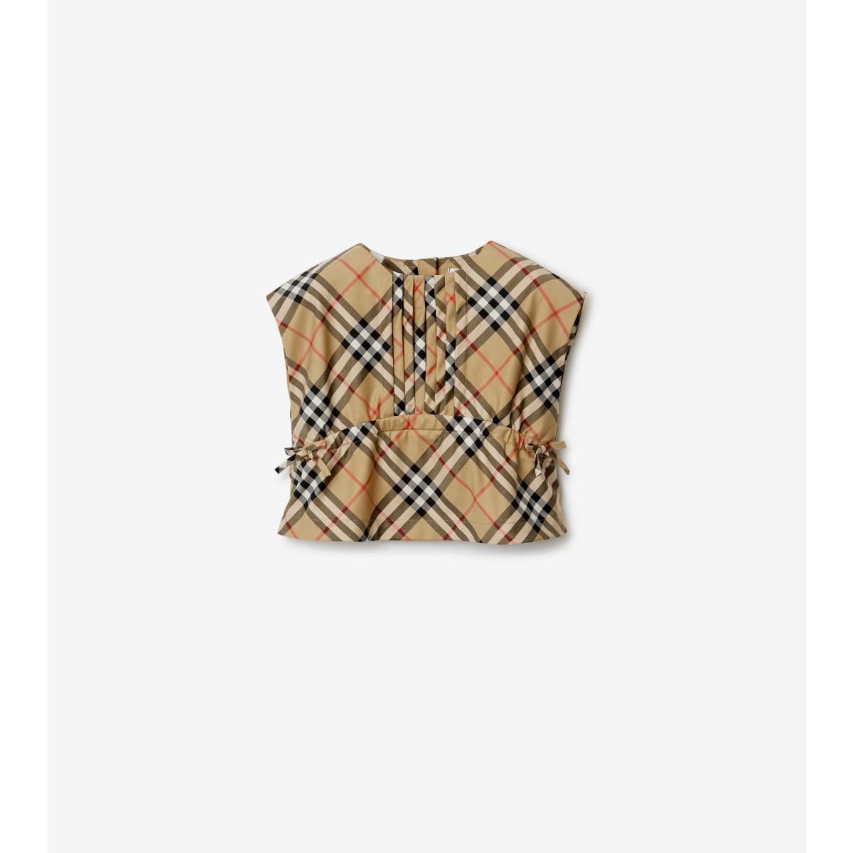 Burberry Check Cotton-blend Top In Archive Beige