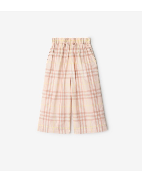 Check Cotton Trousers