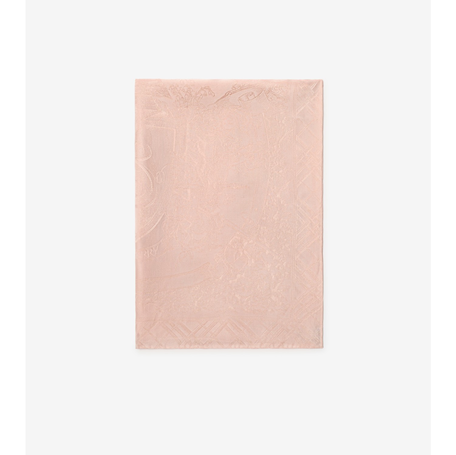 Floral Crest Silk Scarf in Compact pink | Burberry® Official