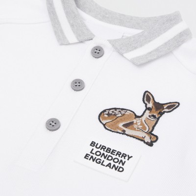 Deer Motif Cotton Polo Shirt - Children | Burberry® Official