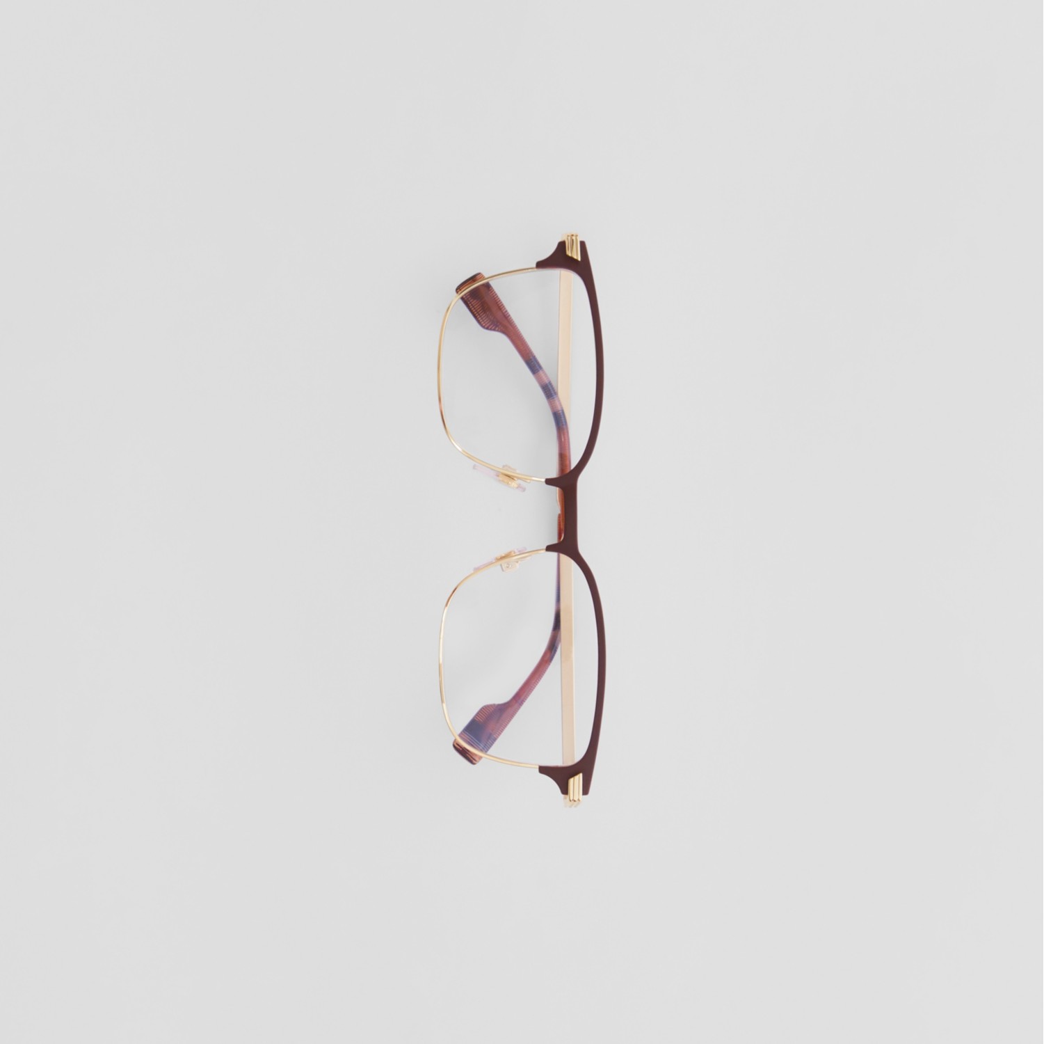 Rectangular Optical Frames in Birch brown/light gold Men Burberry