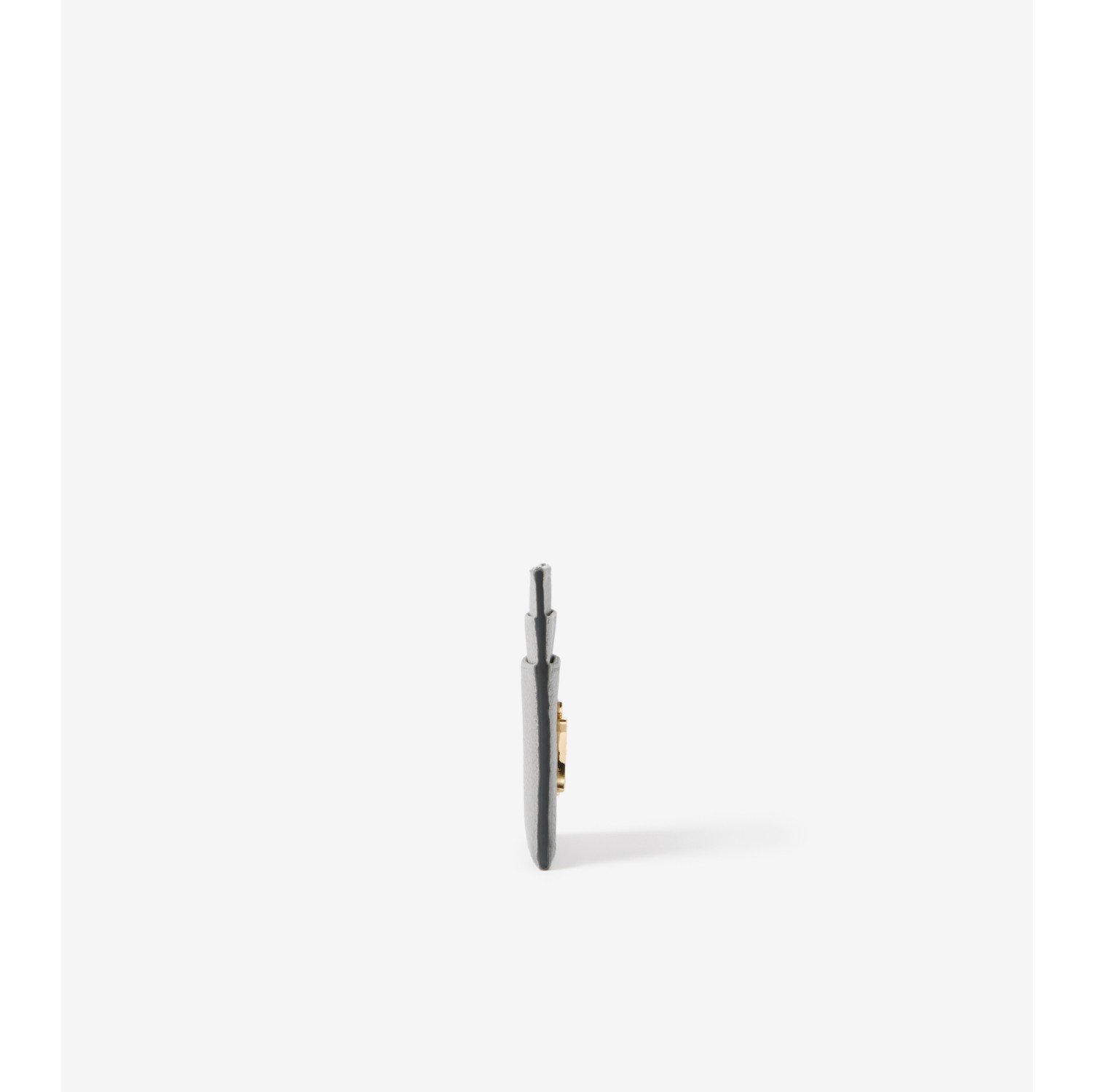 Leather TB Card Case in Light Grey Melange - Women | Burberry® Official
