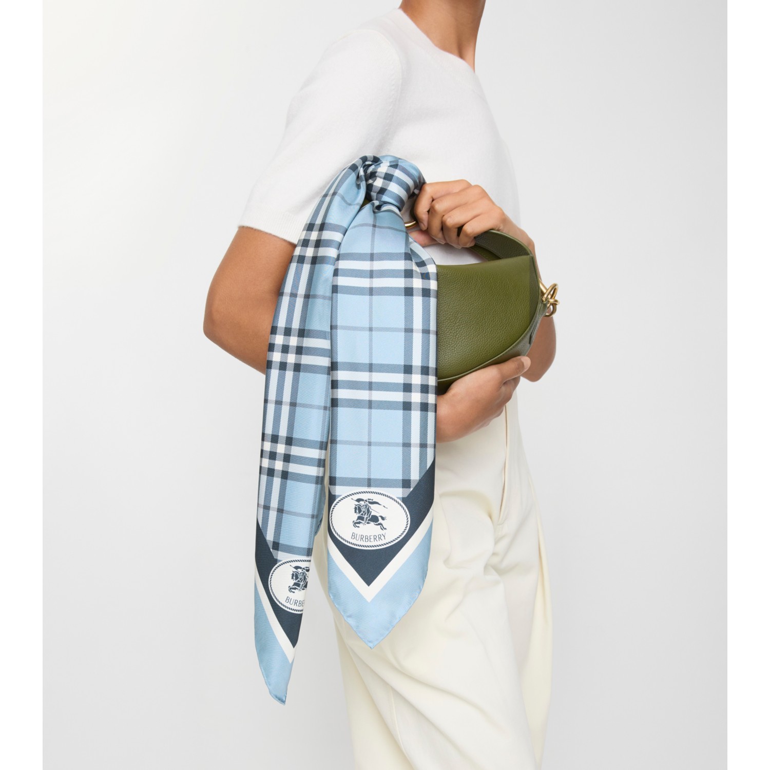 Check Silk Scarf - thumbnail 8