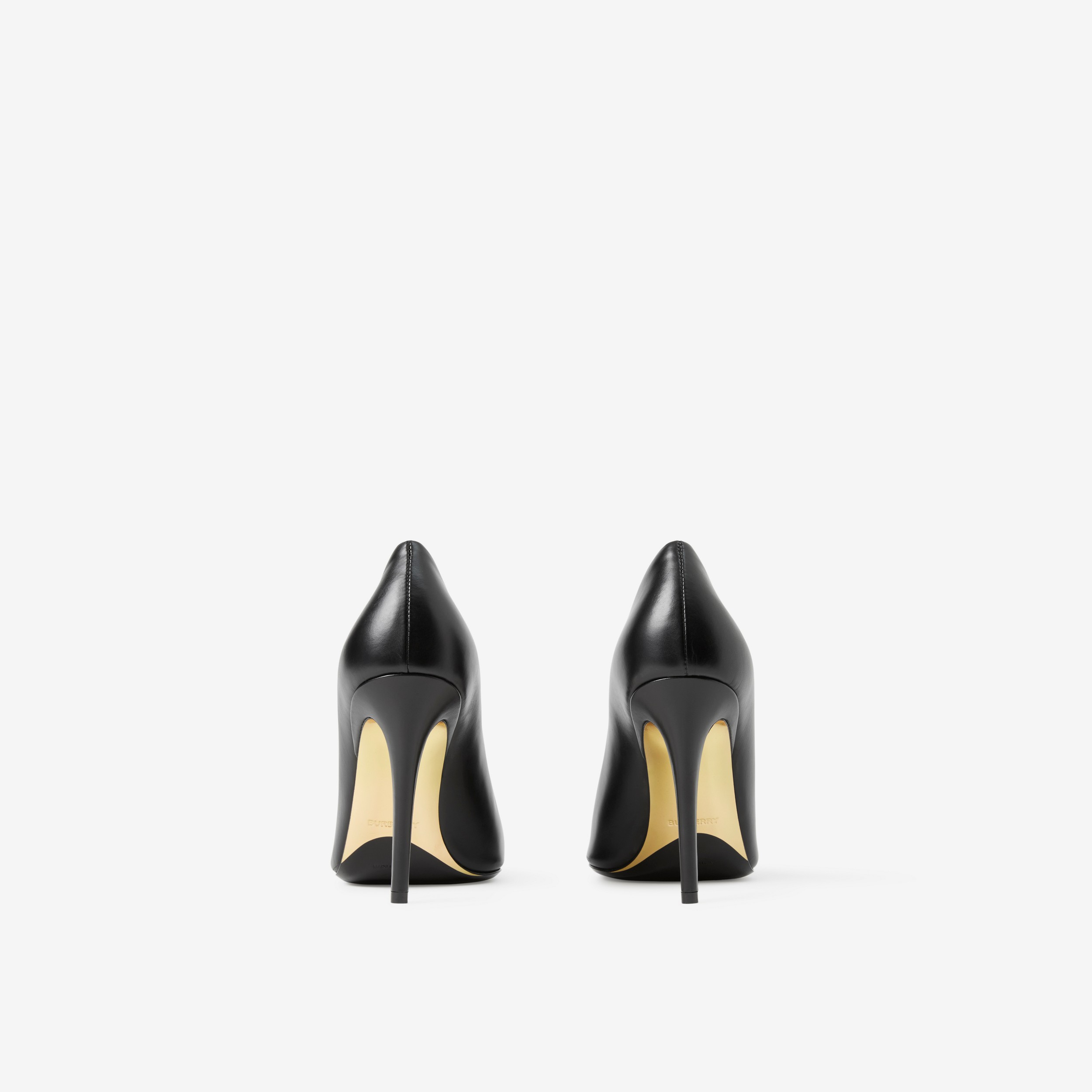 Leather Point-toe Pumps in Black - Women | Burberry® Official - 3