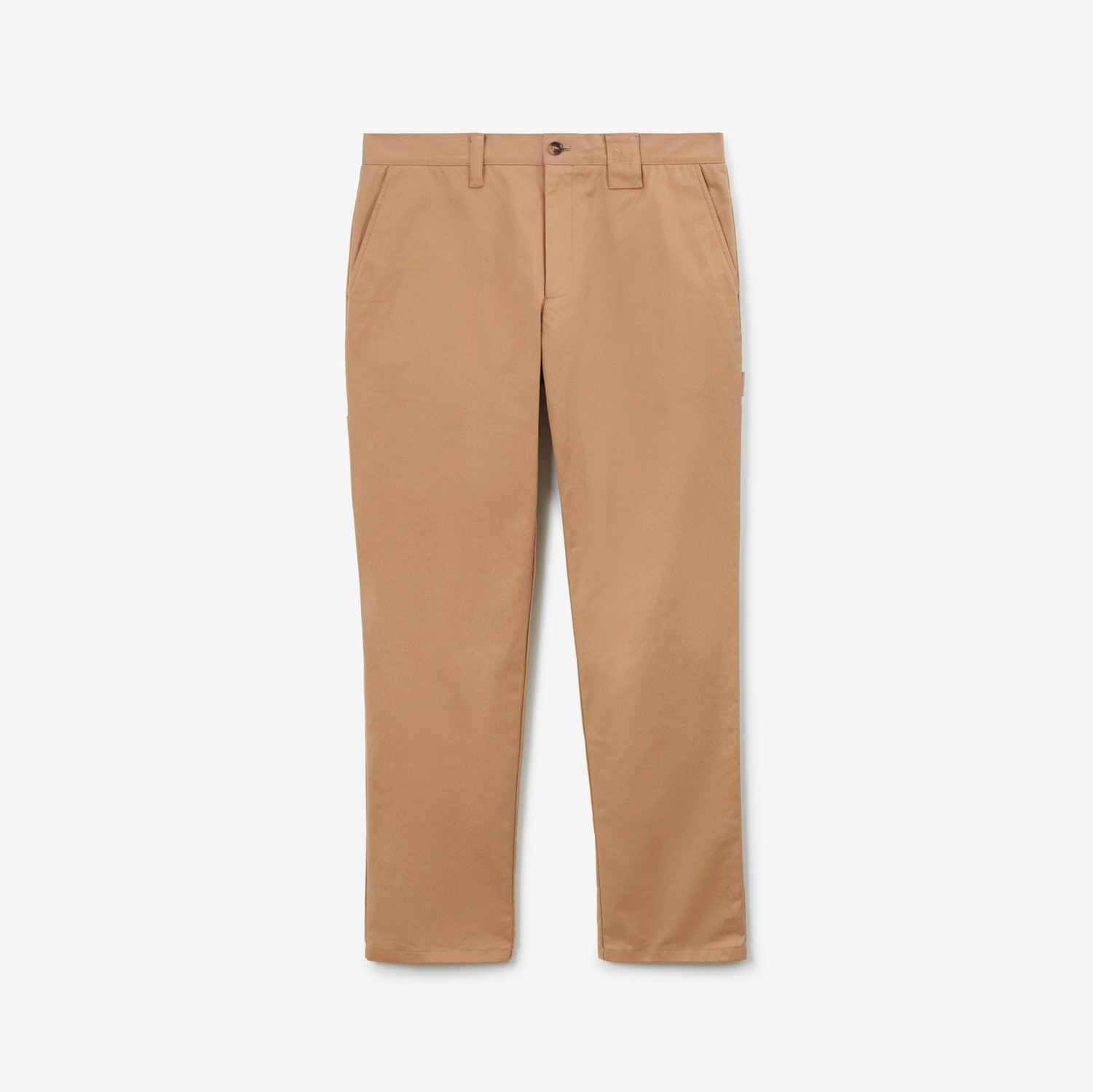 Embroidered EKD Cotton Cargo Trousers in Camel - Men | Burberry® Official