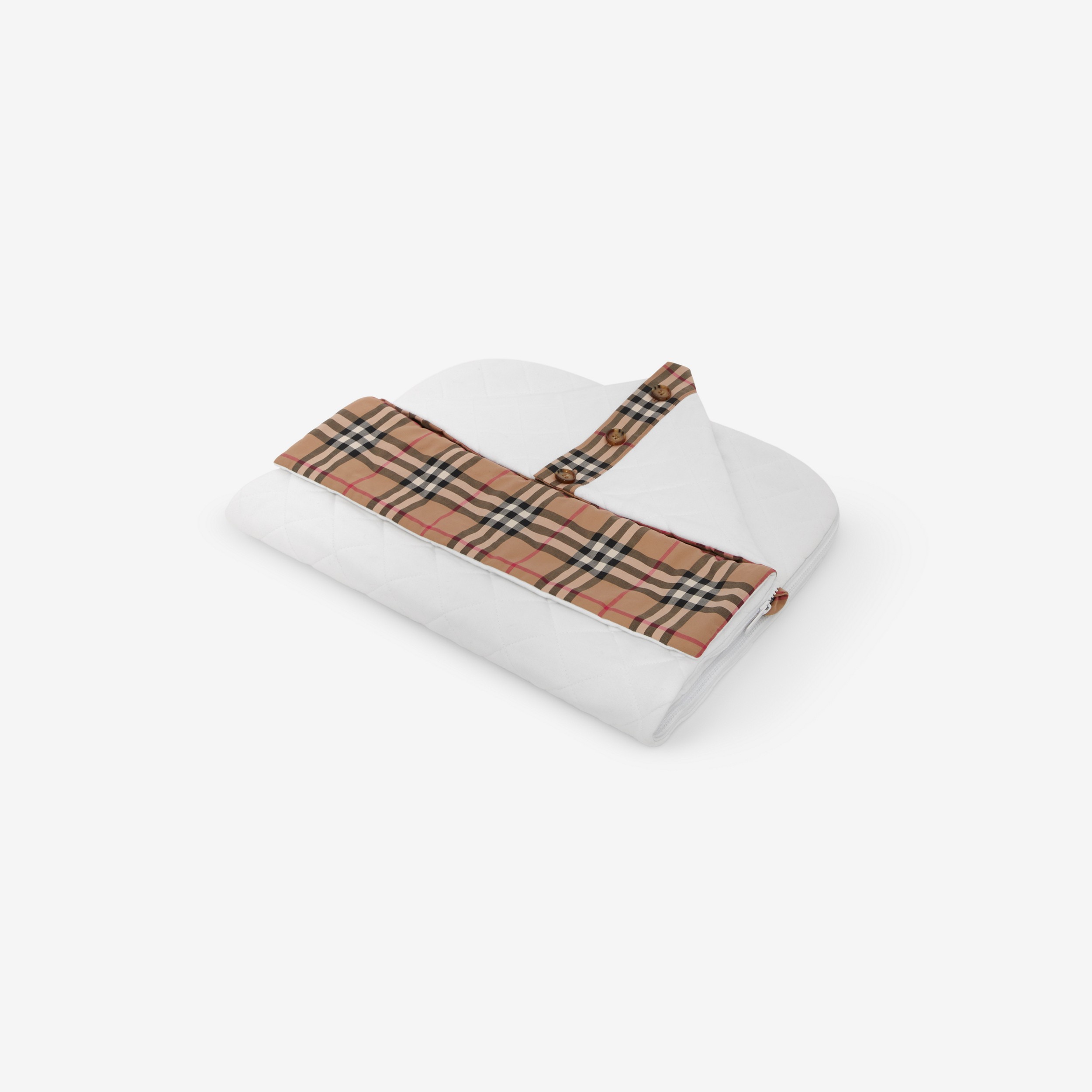 Vintage Check-lined Quilted Cotton Baby Nest in White - Children | Burberry® Official - 2