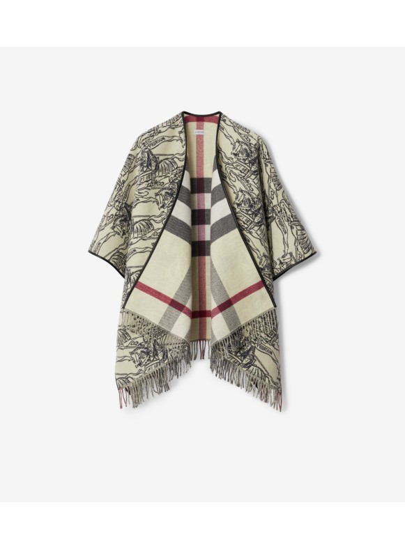 Logo - wool poncho burberry cape archive beige - GenesinlifeShops Japan -  embroidered boxers Burberry