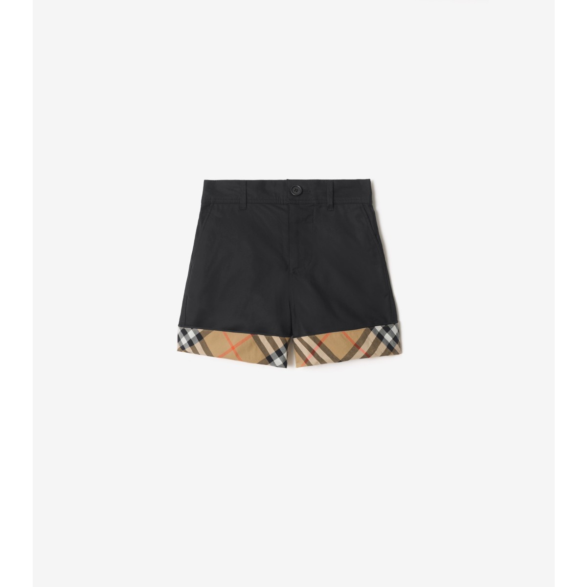  Check Turn-up Cotton Shorts