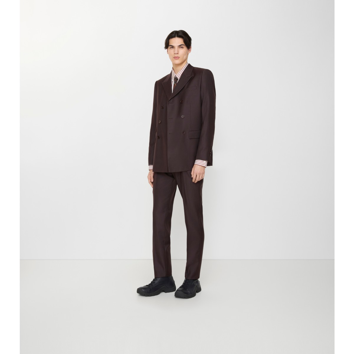  Stripe d Wool Mohair Tailored Trousers