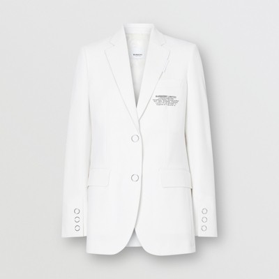 burberry limited white suit