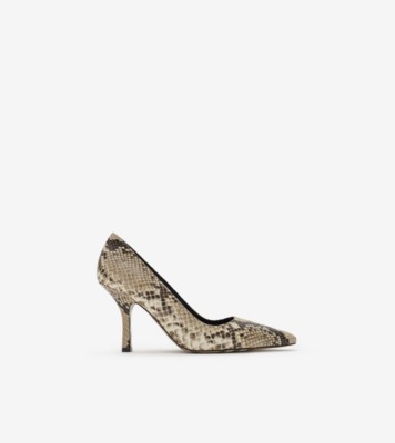 Python-print Leather Dame High Pumps​ in Serpent beige - Women | Burberry® Official