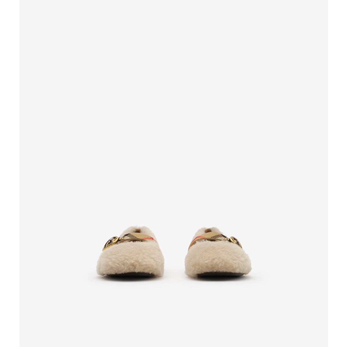  Check Shearling Robin Ballerinas