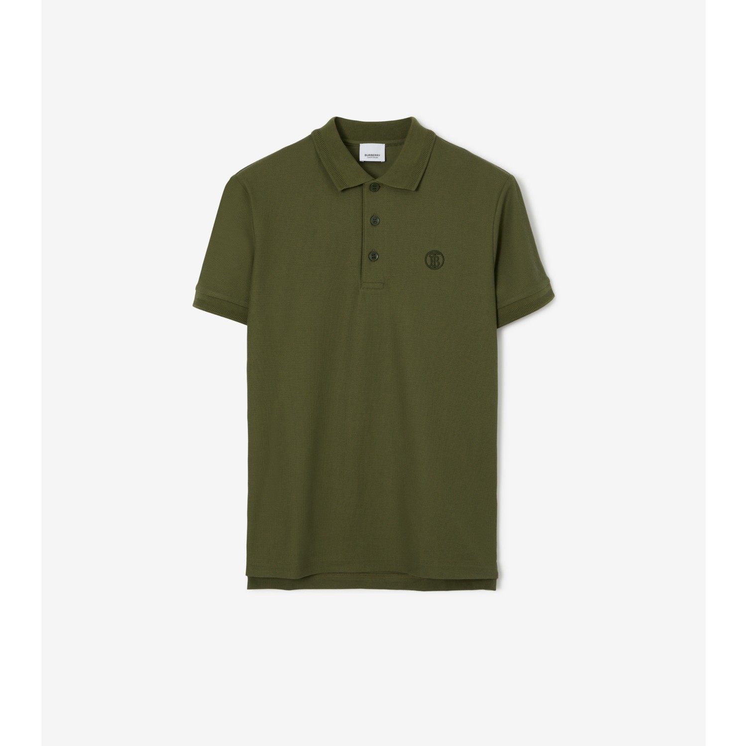 Buy Men Olive Solid Polo Neck T-shirt Online - 739125