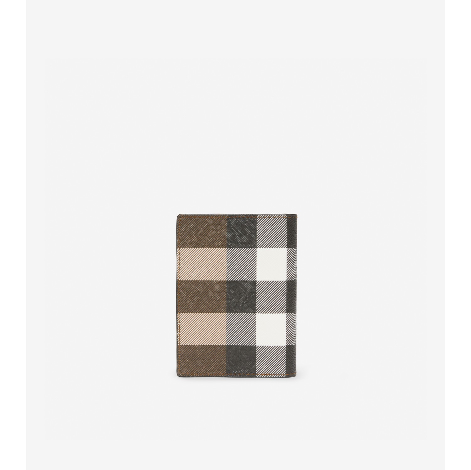 Burberry Checked E-Canvas and Leather Cardholder - Men - Brown Wallets