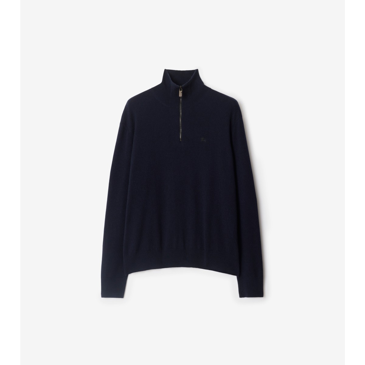  Embroidered Cashmere Blend Half-zip Sweater