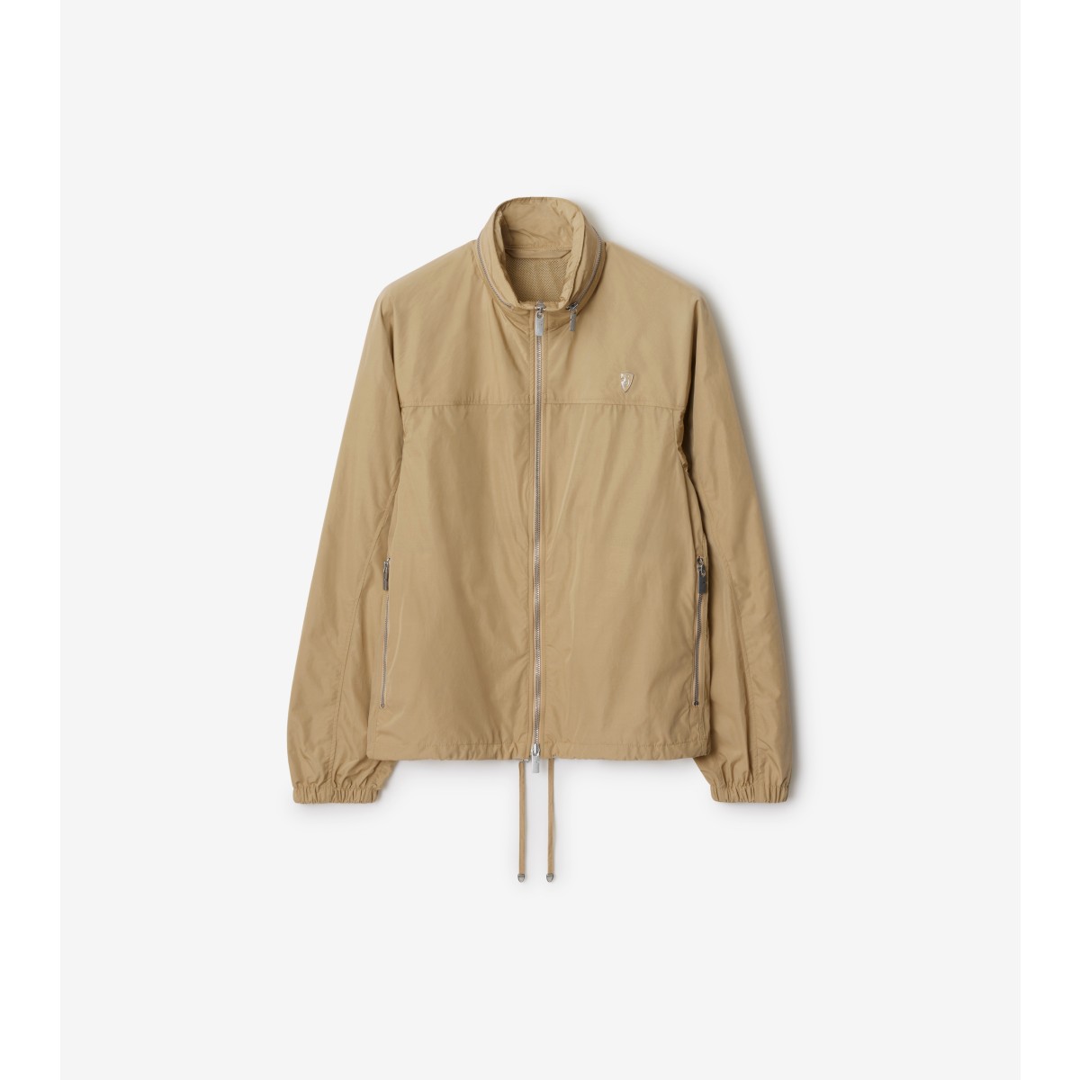 Burberry Beige Nylon Cotton Jacket In Cracker