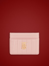 Dusky Pink Quilted Leather Lola Card Case