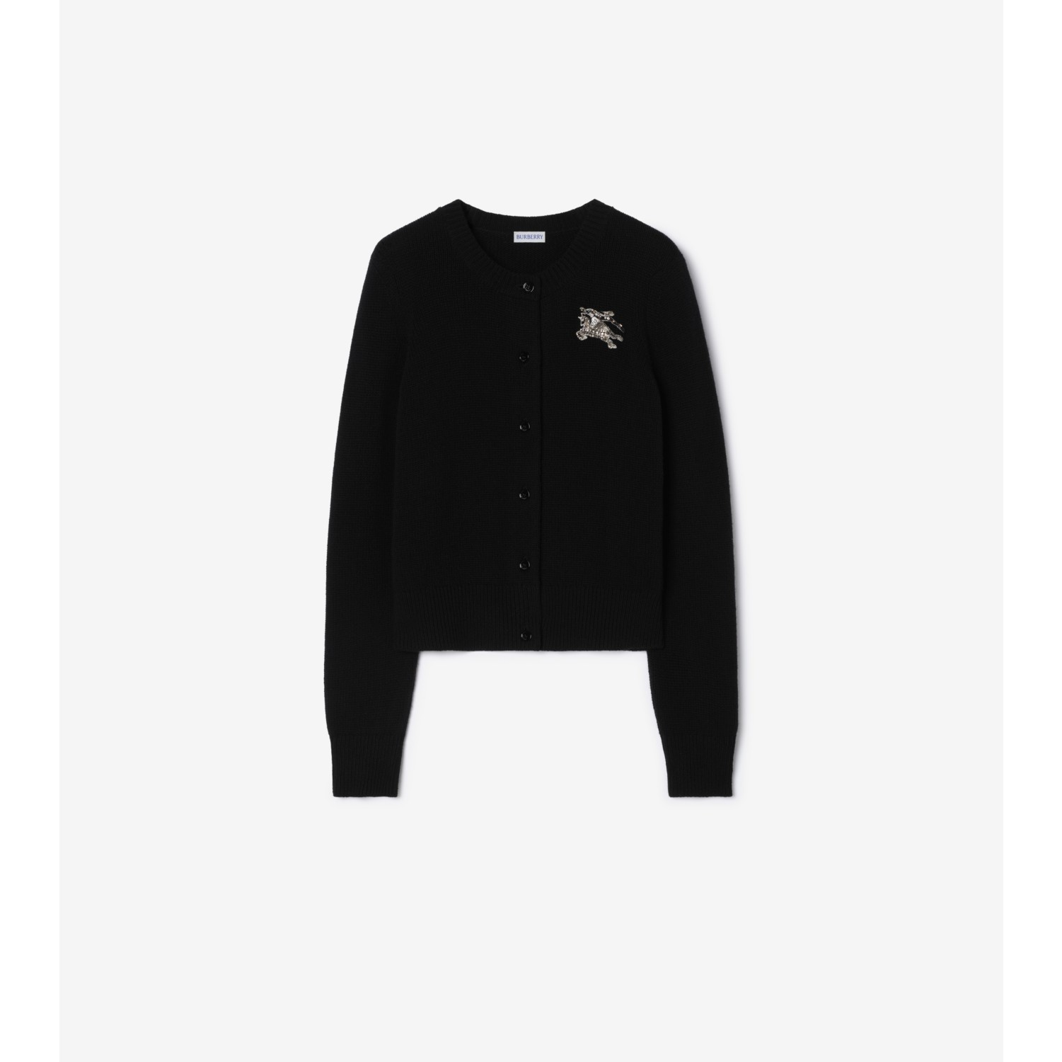 Woll-Kaschmir-Cardigan mit Rittermotiv