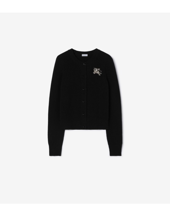 Woll-Kaschmir-Cardigan mit Rittermotiv