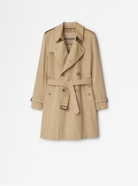 Mid-length Kensington Heritage Trench Coat in colour Honey