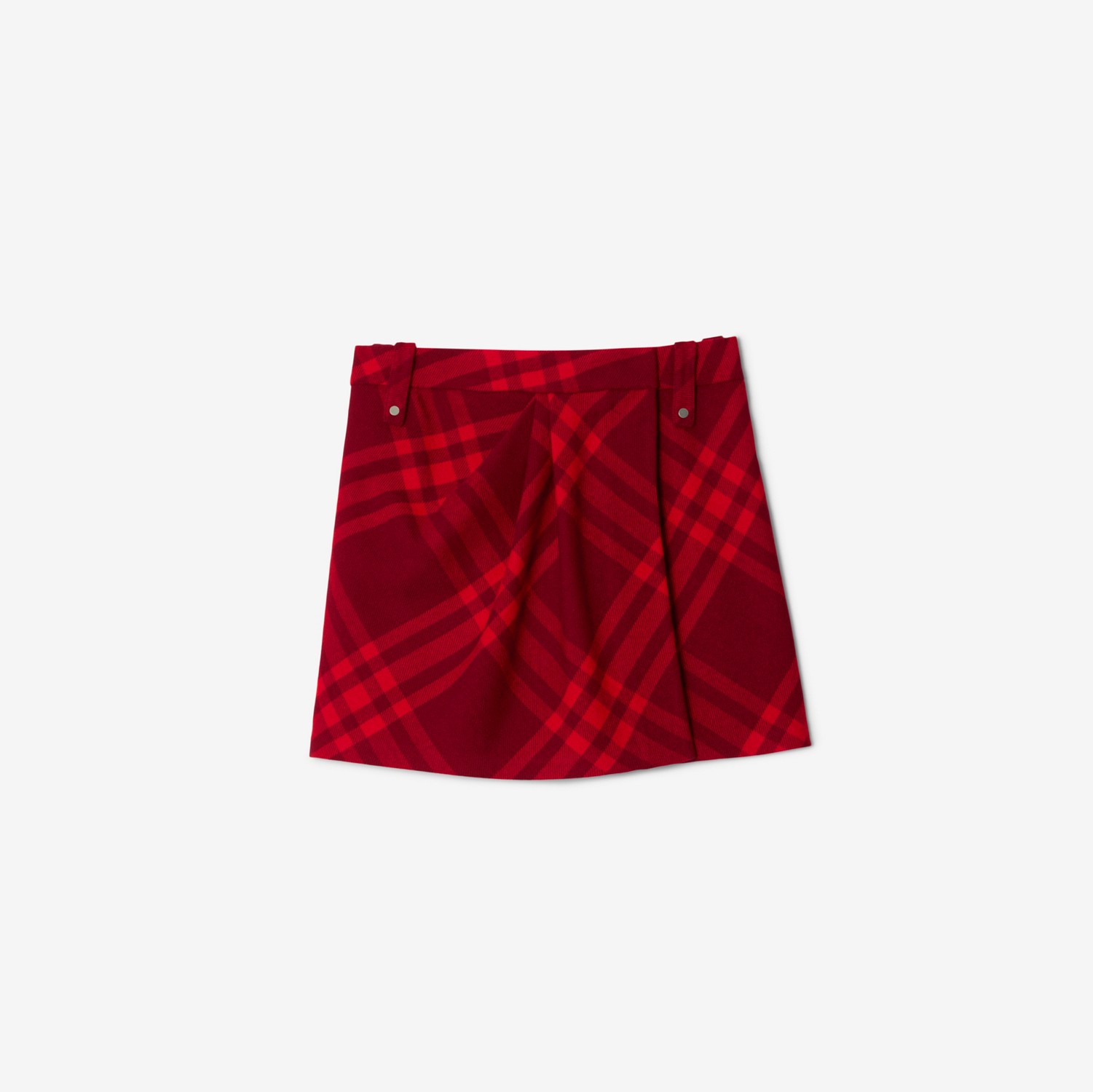 Check Wool Mini Skirt in Ripple - Women | Burberry® Official