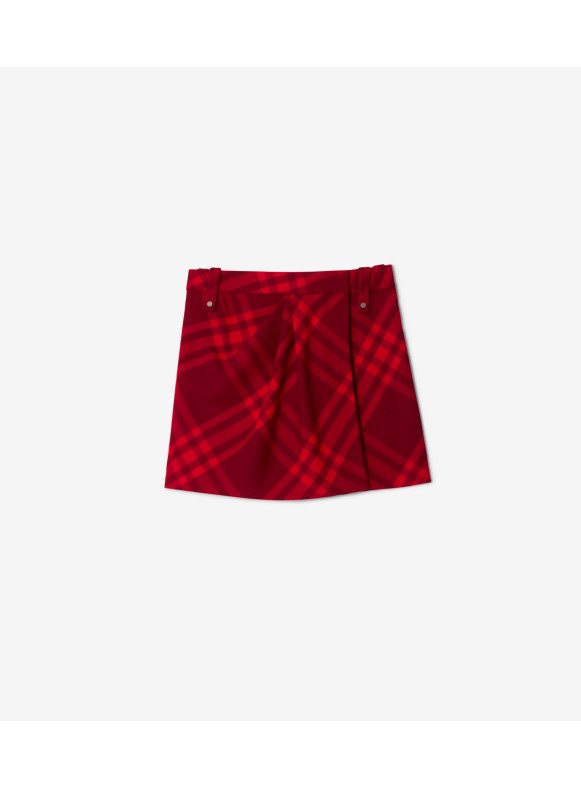 Louis Vuitton Tartan Check Pleated Skirt Red Men's - FW21 - US