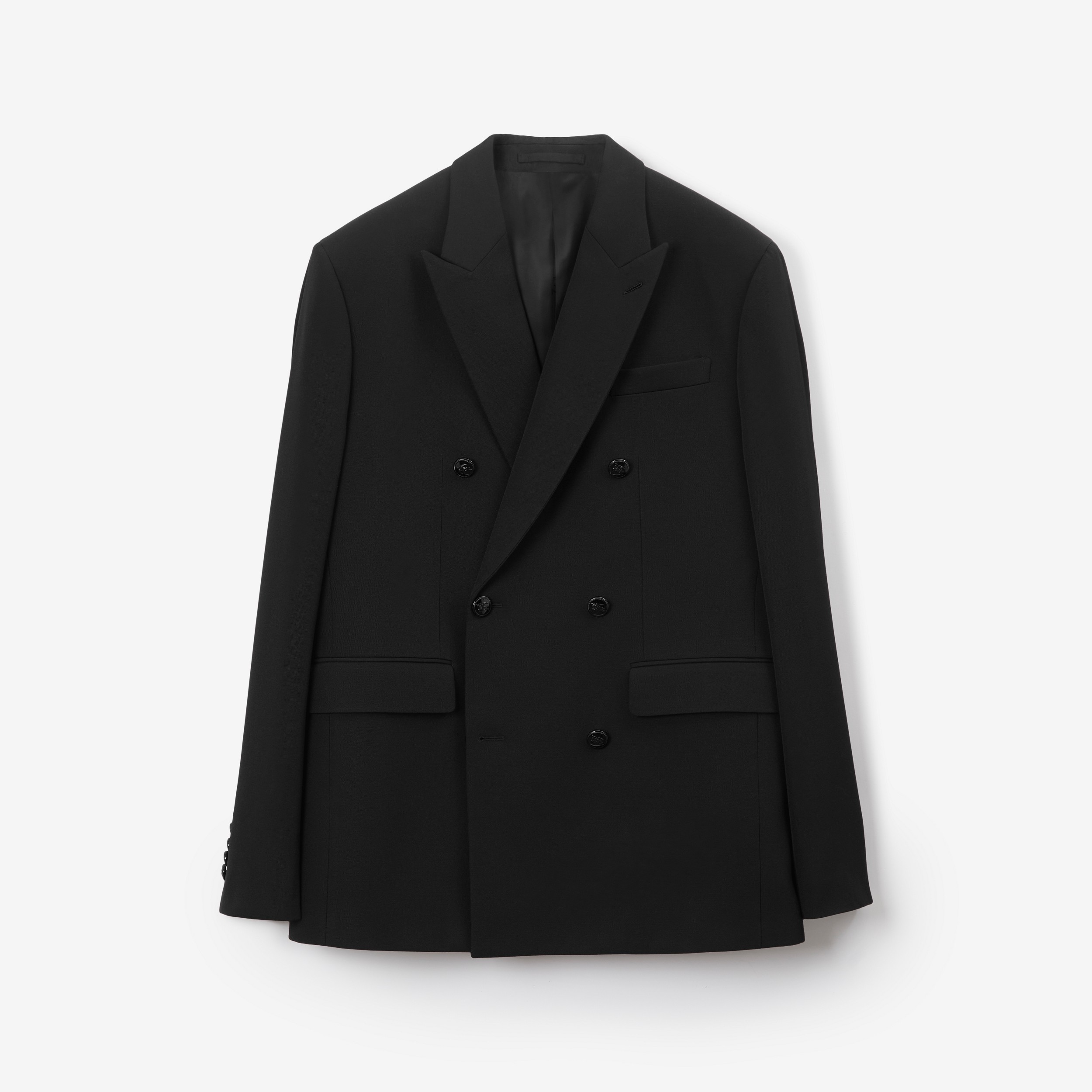 Veste de costume oversize en laine (Noir) - Homme | Site officiel Burberry® - 1