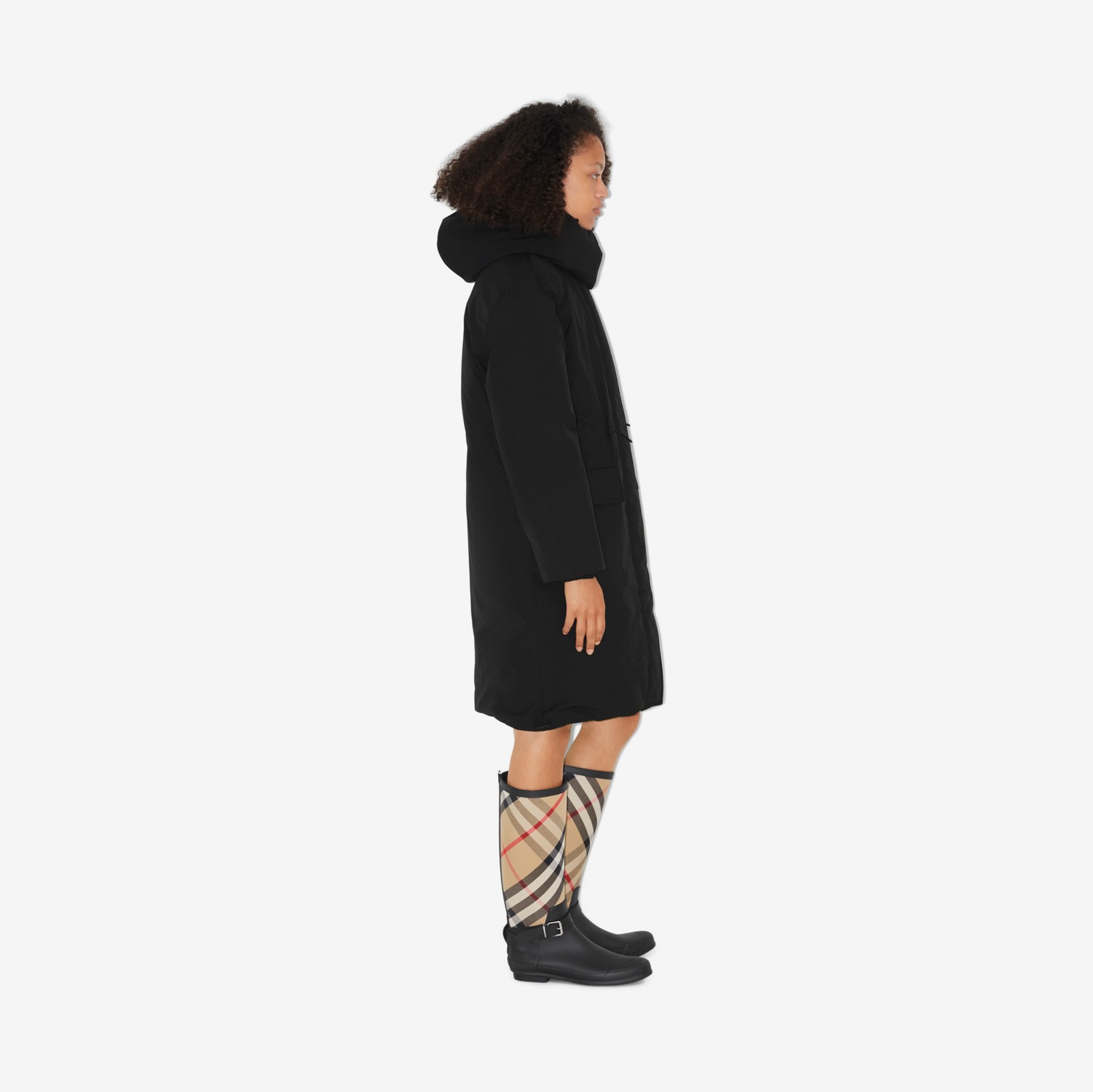 Manteau à capuche EKD (Noir) - Femme | Site officiel Burberry®