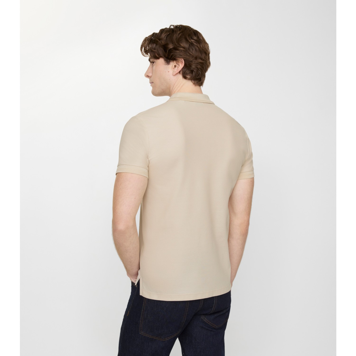 Cotton Polo Shirt in Clam beige - Men | Burberry® Official