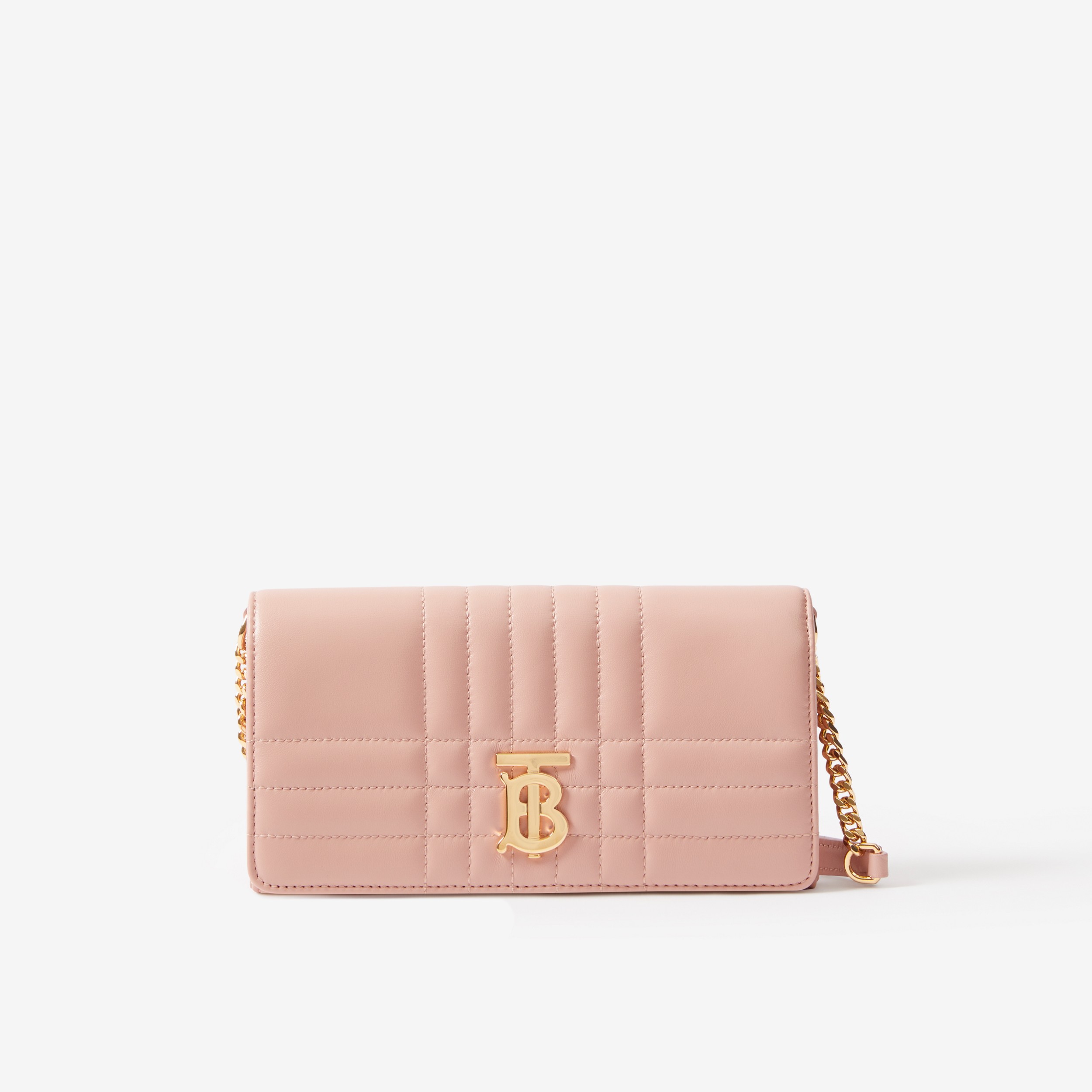 Quilted Leather Lola Wallet with Detachable Strap – Online Exclusive in Dusky Pink - Women | Burberry® Official - 1