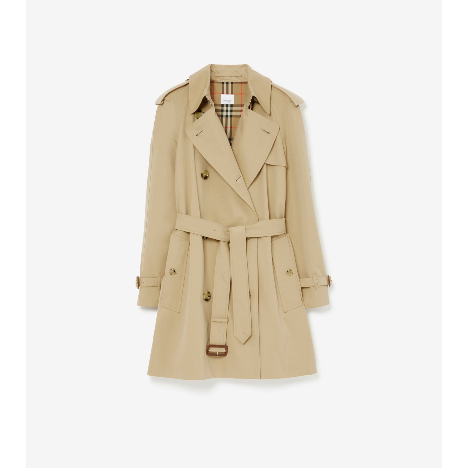 Short Gabardine Trench Coat