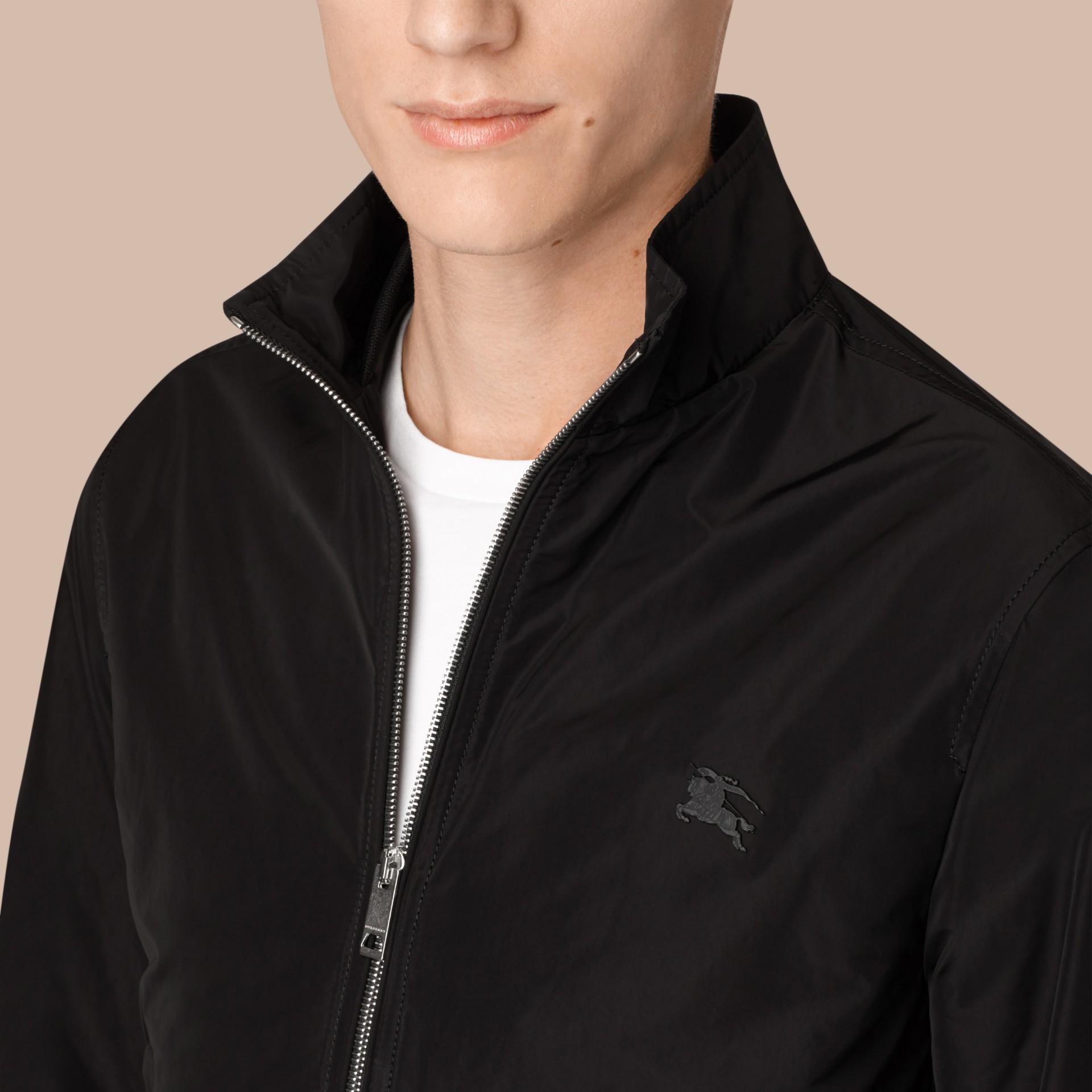 Lightweight Technical Jacket in Black Men Burberry United Kingdom
