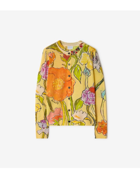 Highgrove Cascading Flowers Wool Cardigan
