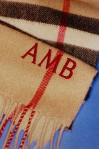 Burberry Check Scarf with Red