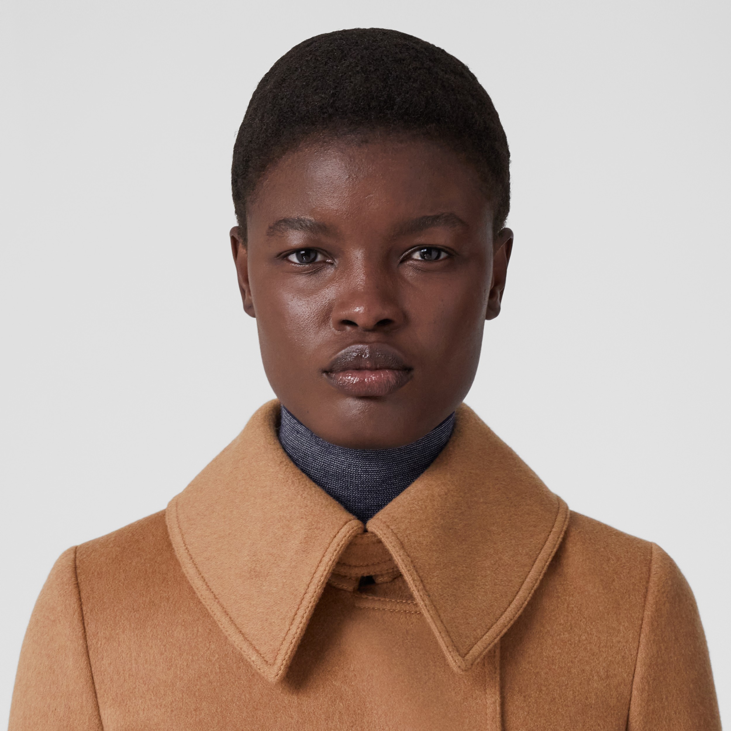 Monogram Motif Cashmere Belted Coat in Bronze Women Burberry® Official