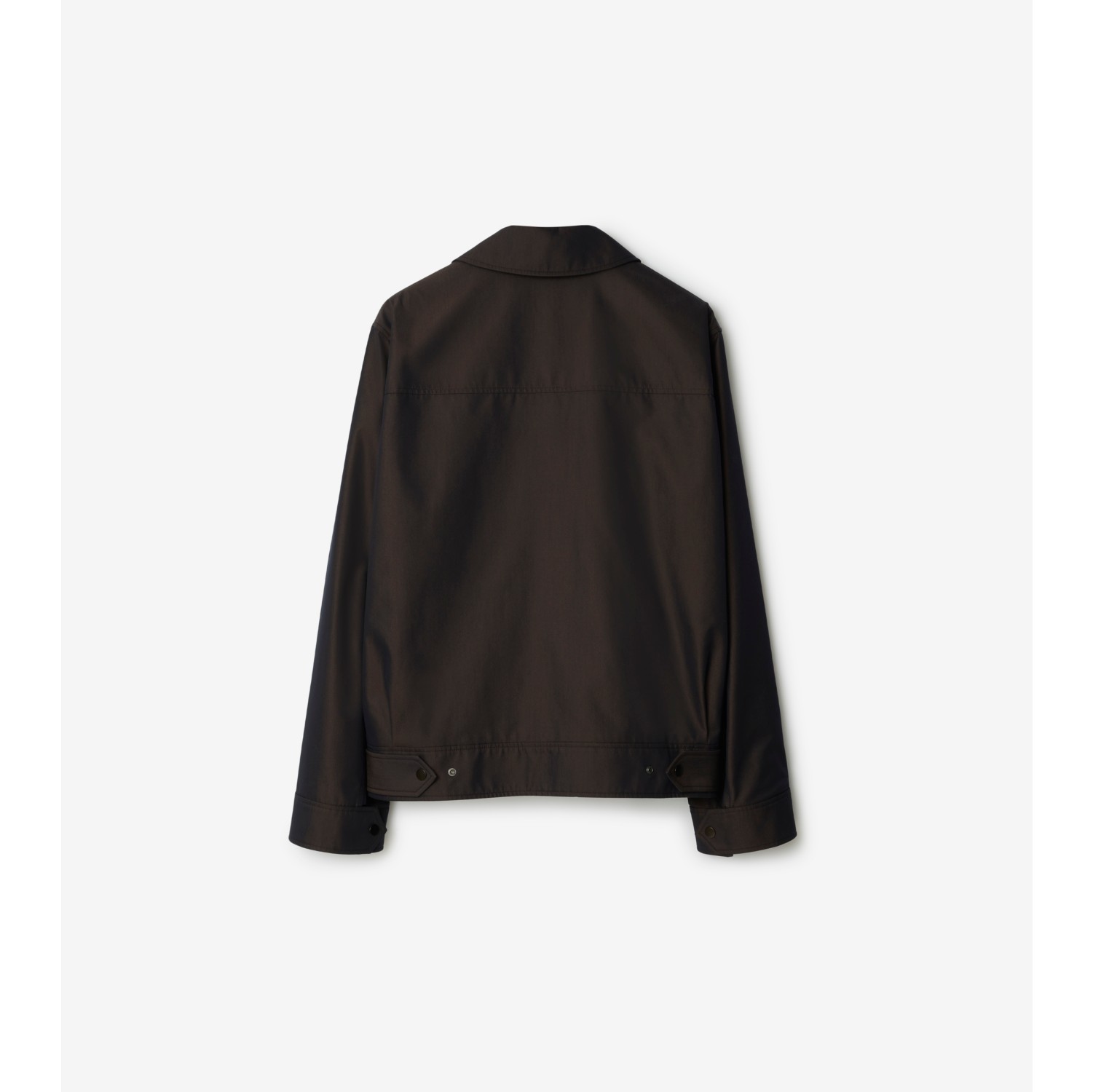コットン ハリントンジャケット (ブラック／タン) - メンズ, コットン | Burberry®公式サイト