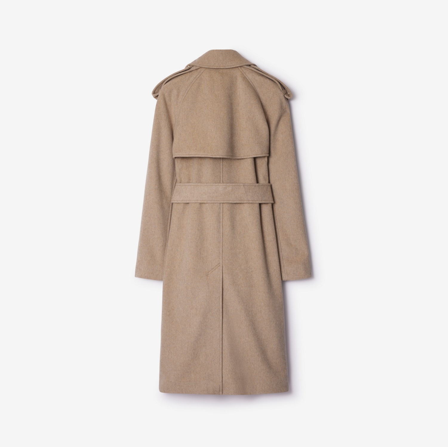 Cashmere Wrap Coat in Flax - Women | Burberry® Official Cashmere Wrap Coat in Flax - Women | Burberry® Official