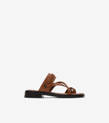 Leather Baez Sandals​ in Lundy brown - Women | Burberry® Official