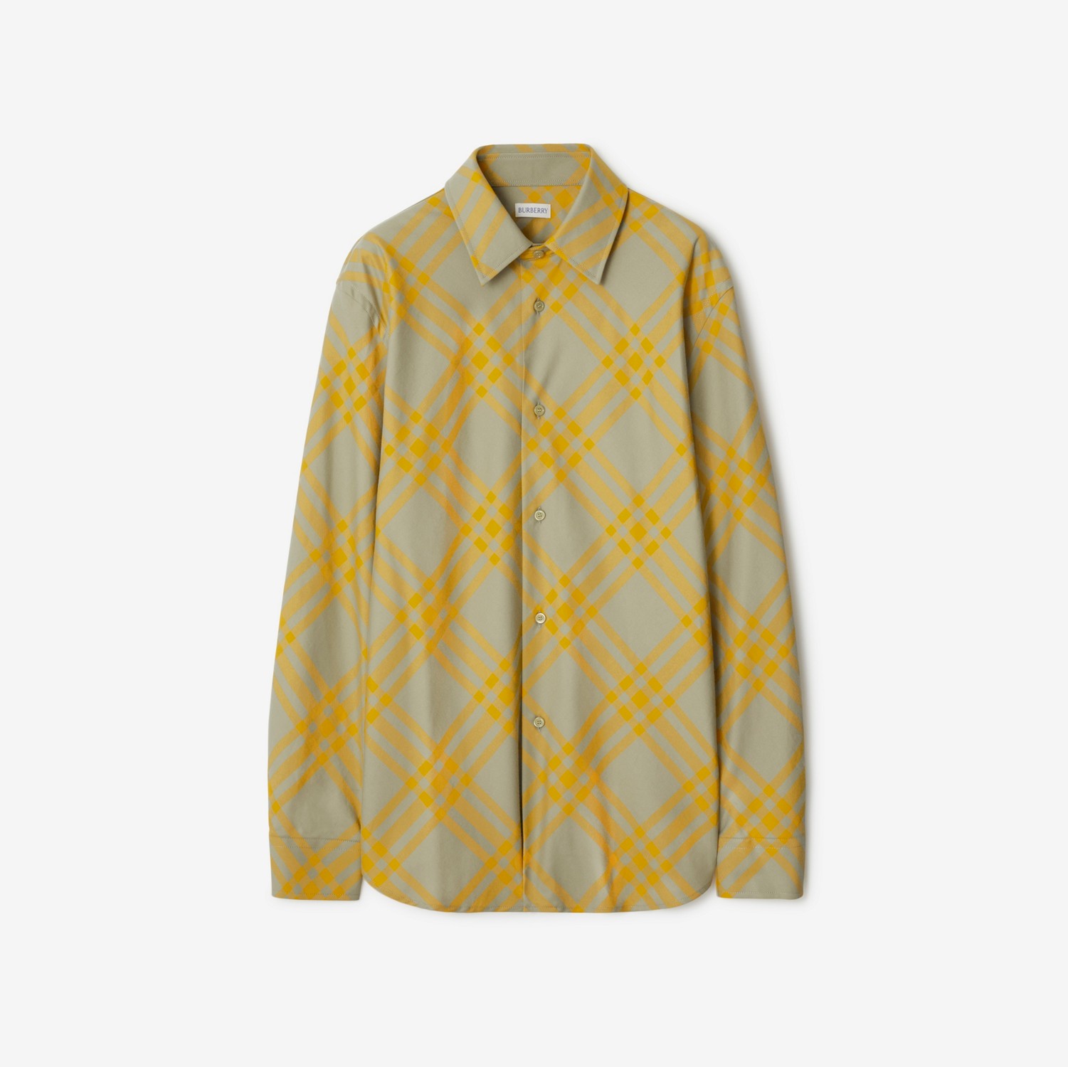 Camisa de algodão com estampa xadrez (Hunter) - Homens | Burberry® oficial