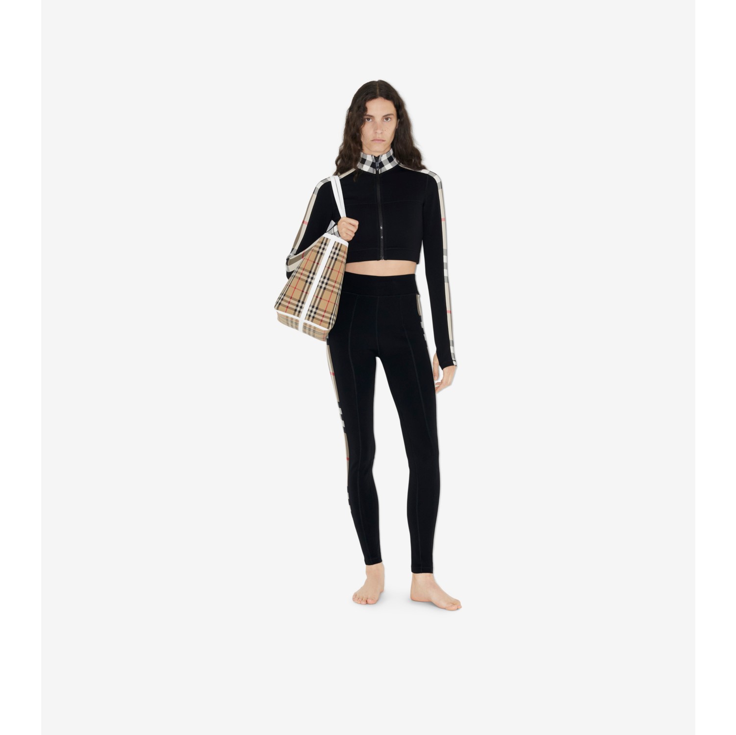 Burberry Zip Leggings in Black